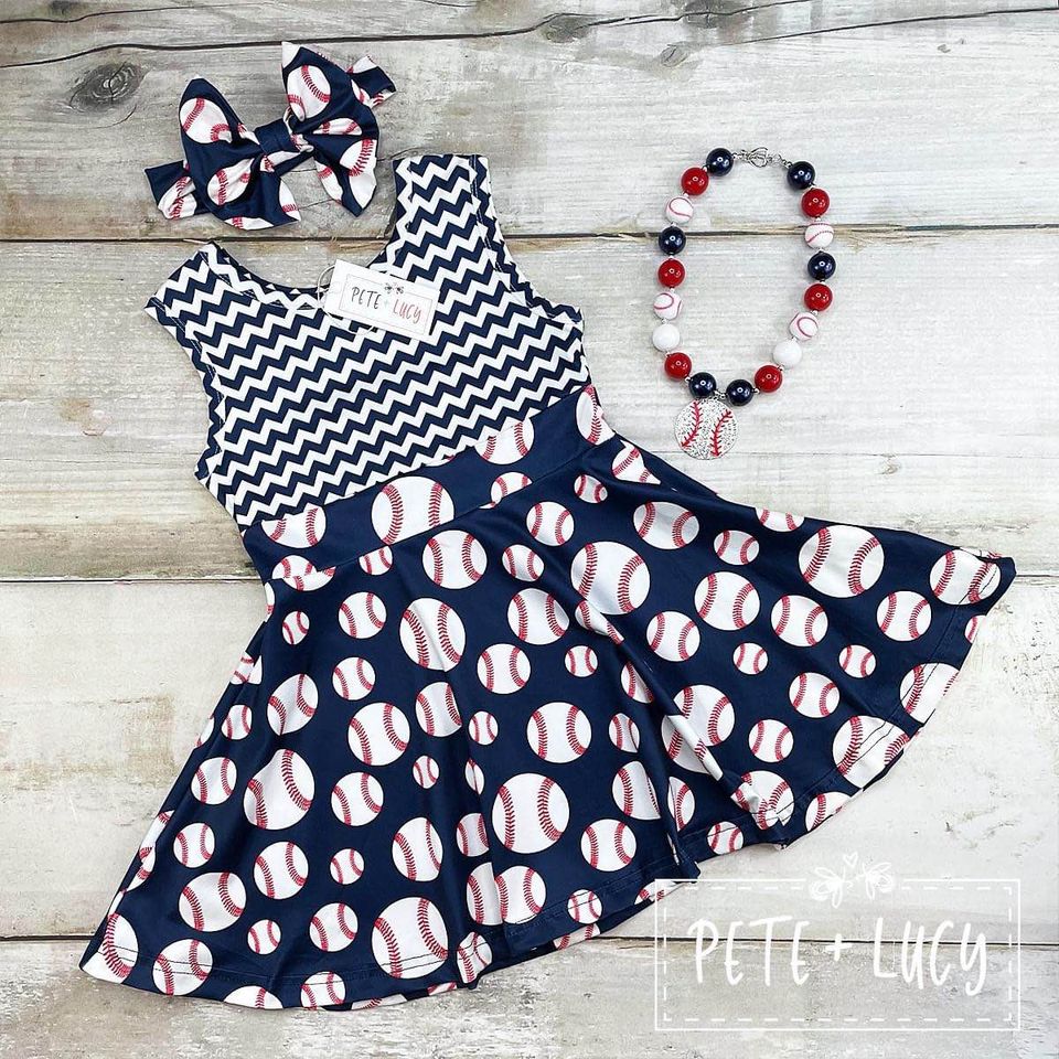 Baseball Short Sleeve Dress