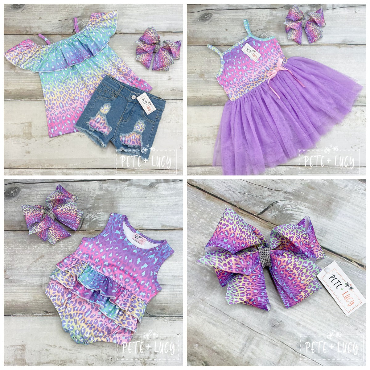 Pastel Jungle_ Deluxe Bow