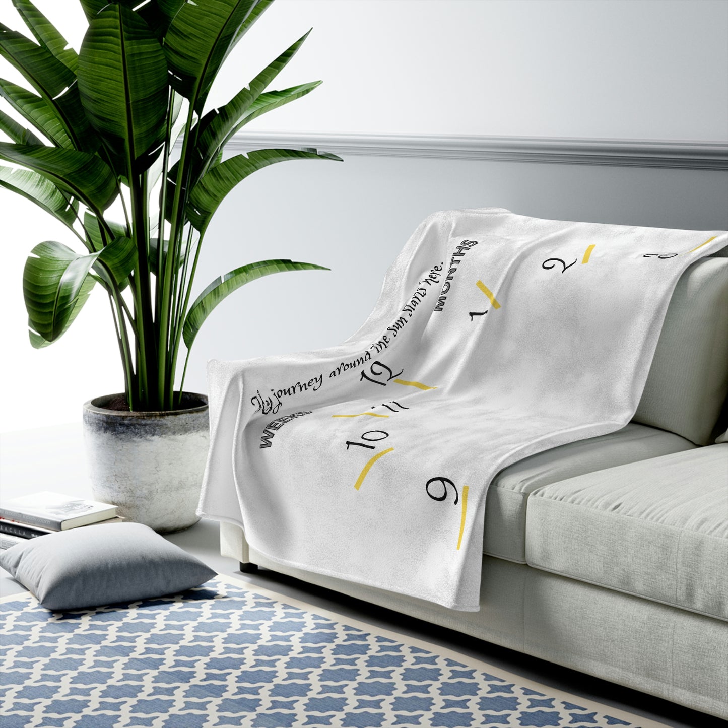 Journey Around the Sun Velveteen Plush Blanket