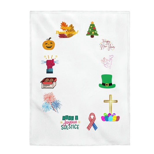 Holiday’s Milestone Velveteen Plush Blanket