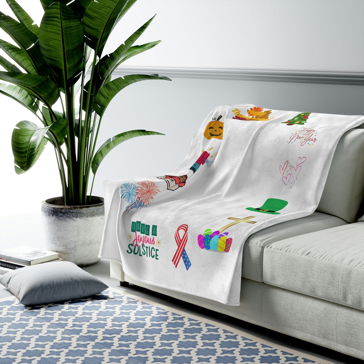 Holiday’s Milestone Velveteen Plush Blanket