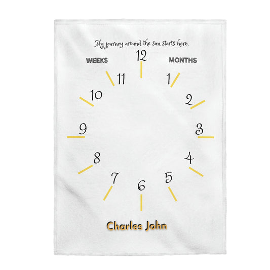 Journey Around the Sun Velveteen Plush Blanket