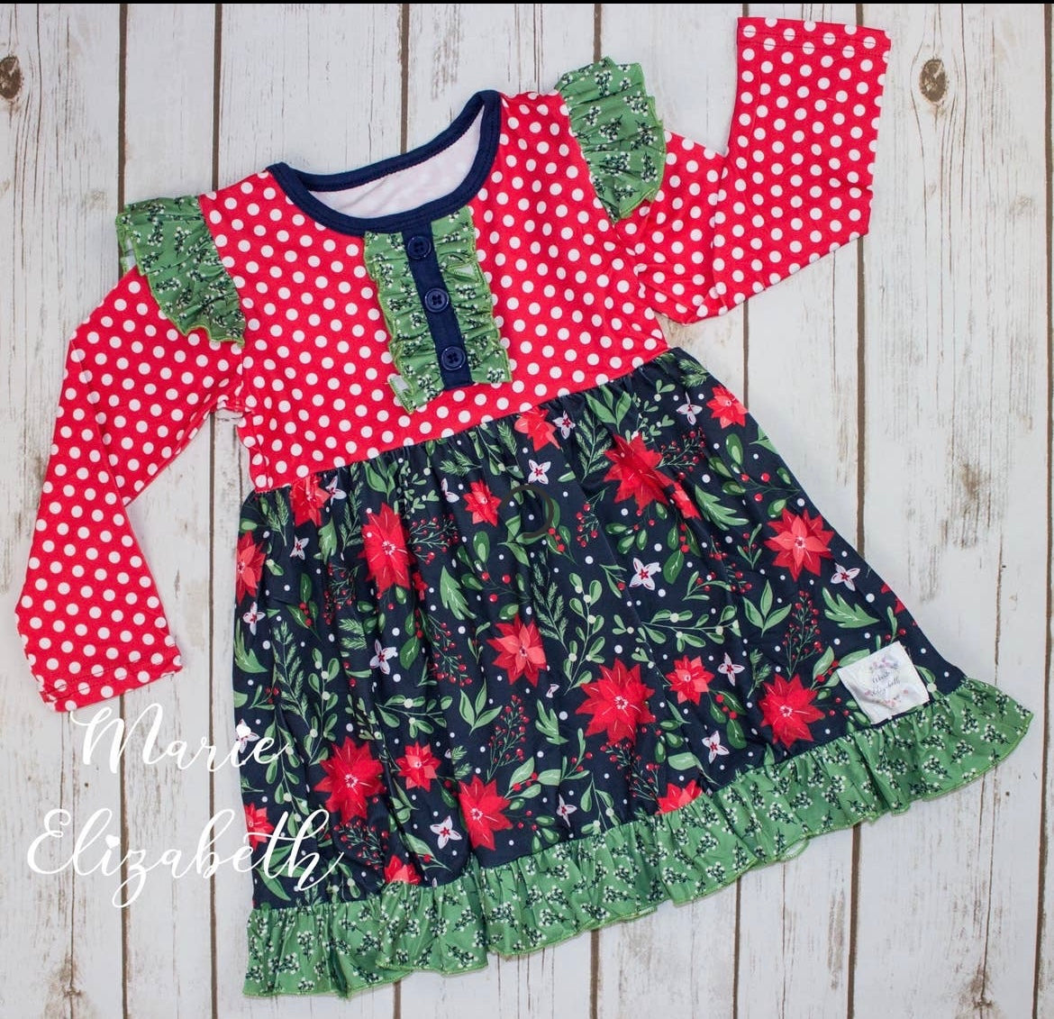 Winter Floral Girls Dress