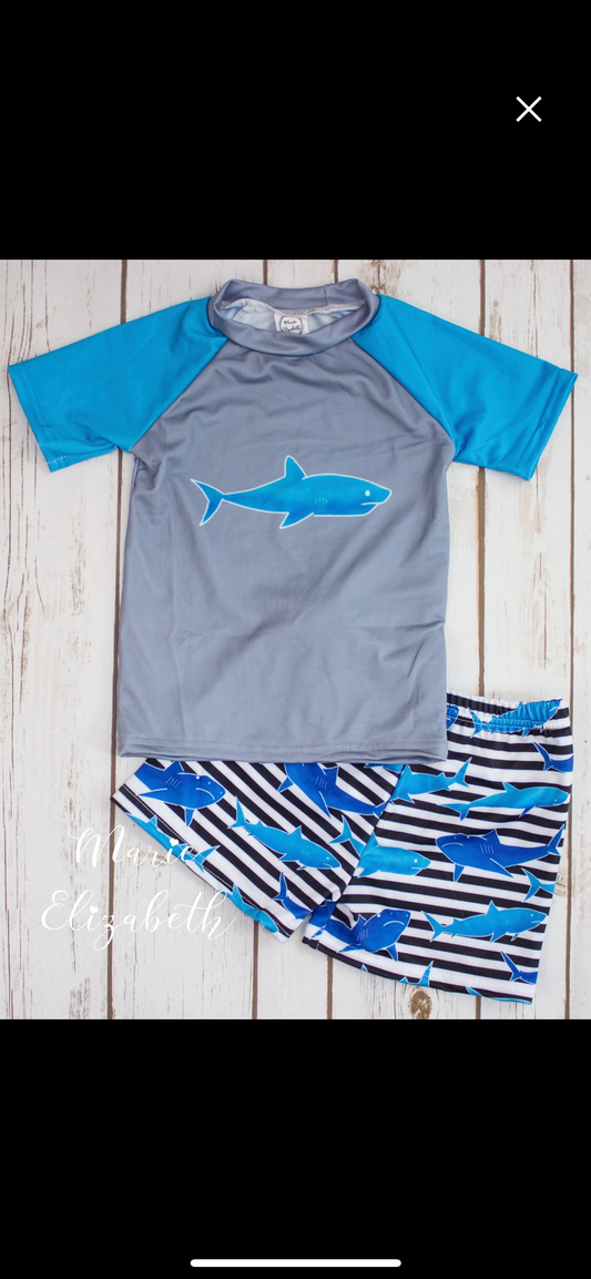 Sharks & Stripes Boys Swim Set