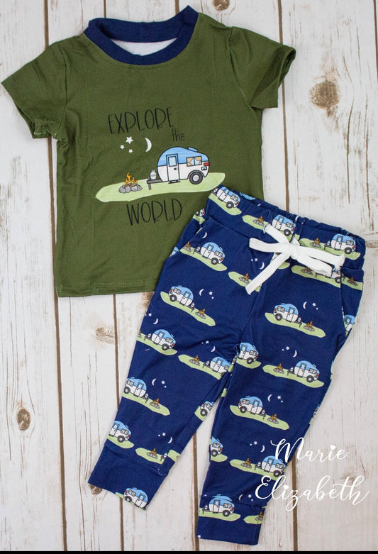 Vintage Camper- Boys Set